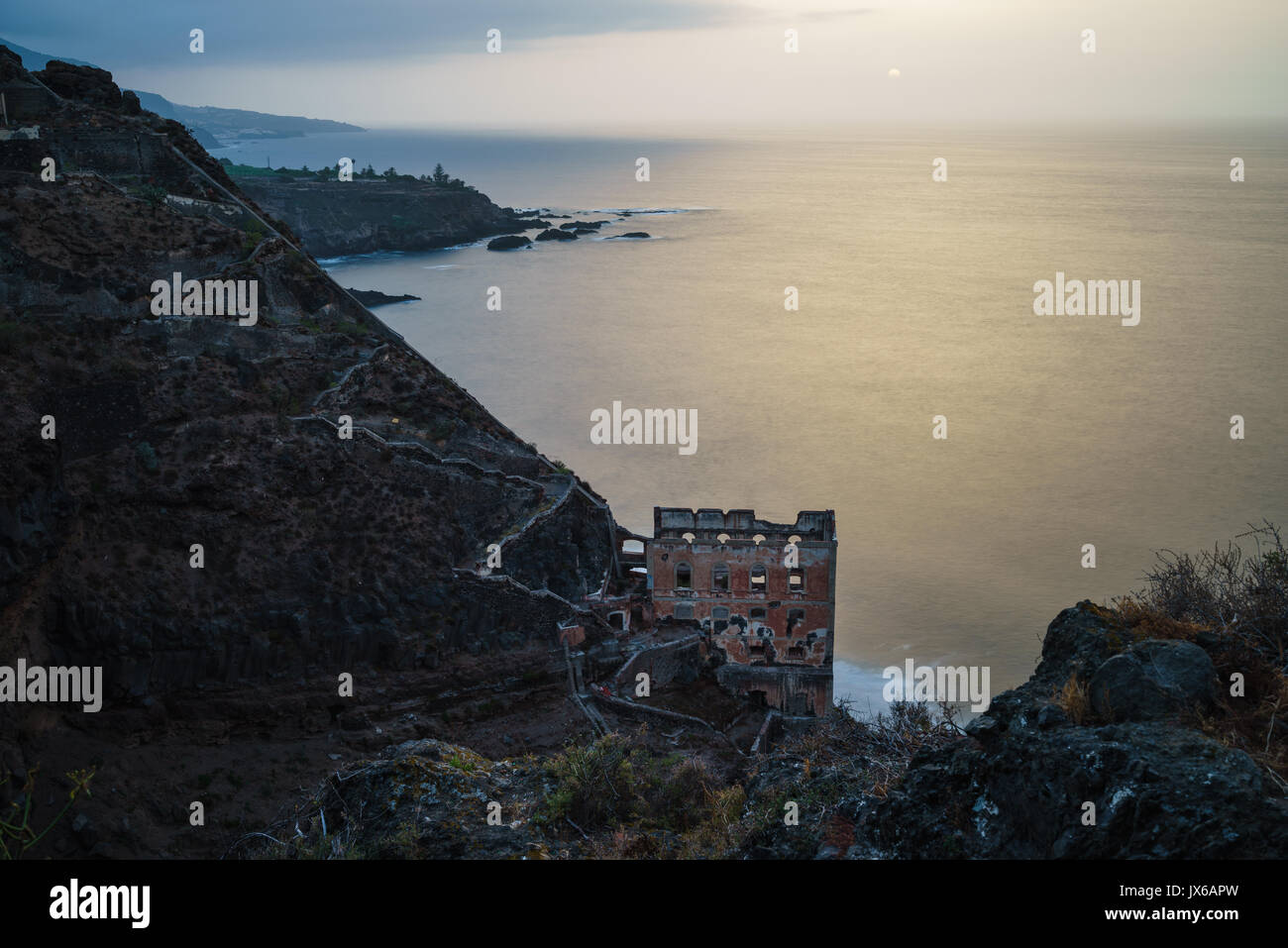 La Galeria La Fajana sull'isola di Tenerife tramonto assortiti in estate 2017 Foto Stock