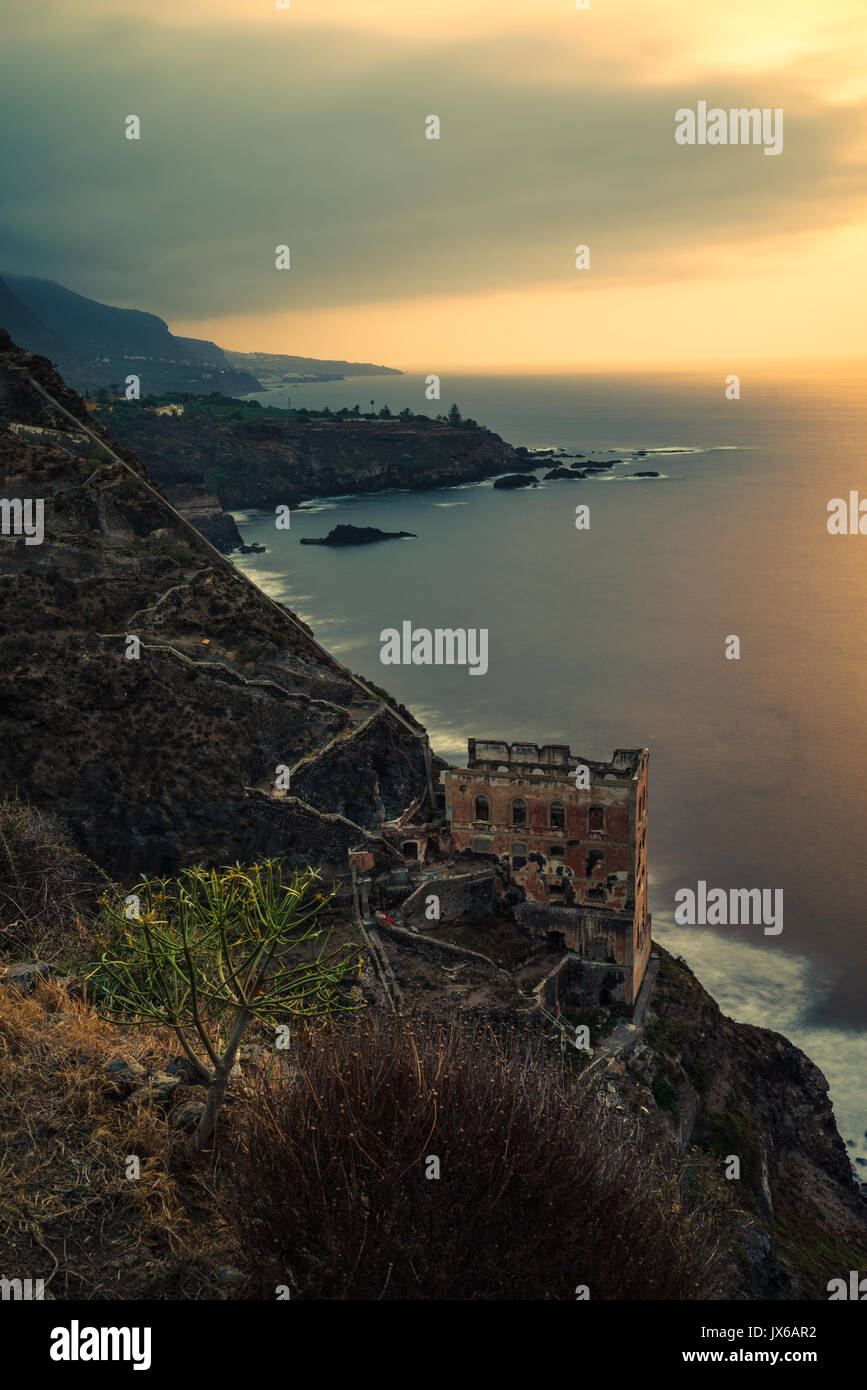 La Galeria La Fajana sull'isola di Tenerife tramonto assortiti in estate 2017 Foto Stock