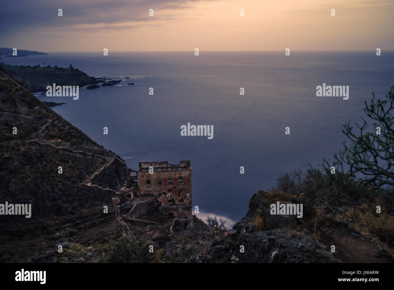 La Galeria La Fajana sull'isola di Tenerife tramonto assortiti in estate 2017 Foto Stock