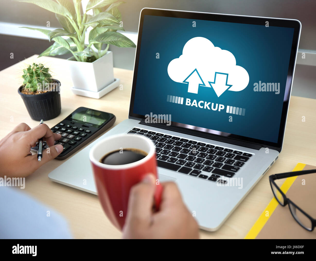 LIVE STREAMING Backup Download di copie di dati di elaborazione dati digitali trasferimento , lo streaming di file di download Foto Stock