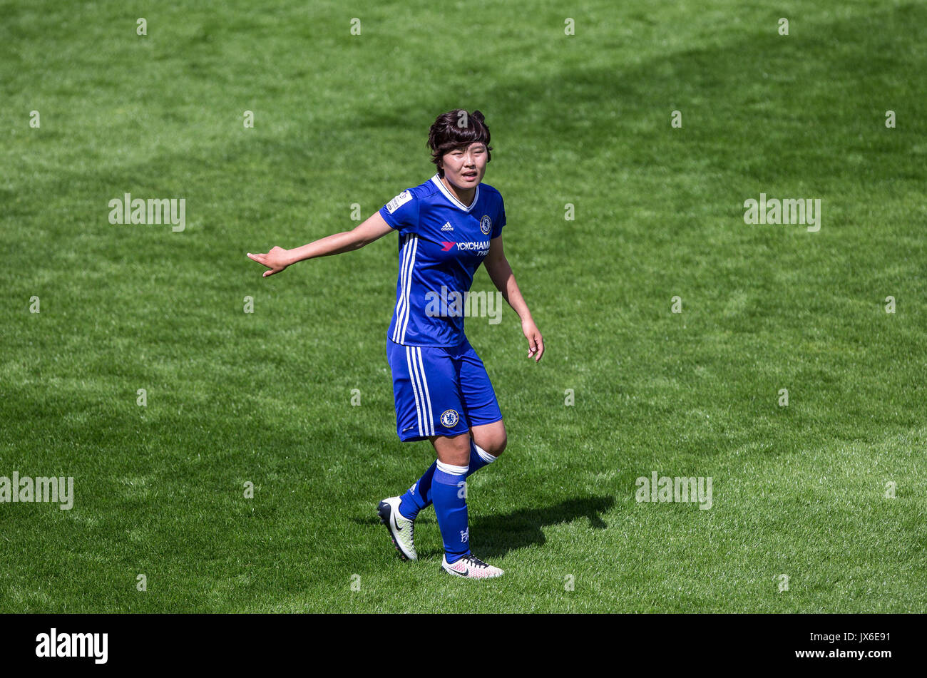 Ji So-Yun di Chelsea Ladies durante la donna Conti Cup match tra Londra api e Chelsea onorevoli a l'alveare, Londra, Inghilterra il 2 luglio 2016. Pho Foto Stock