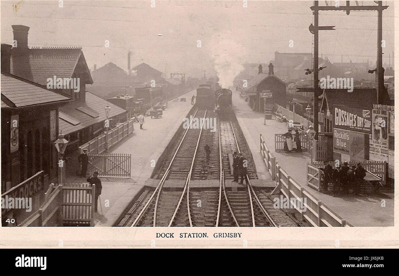 Grimsby Docks stazione ferroviaria Foto Stock
