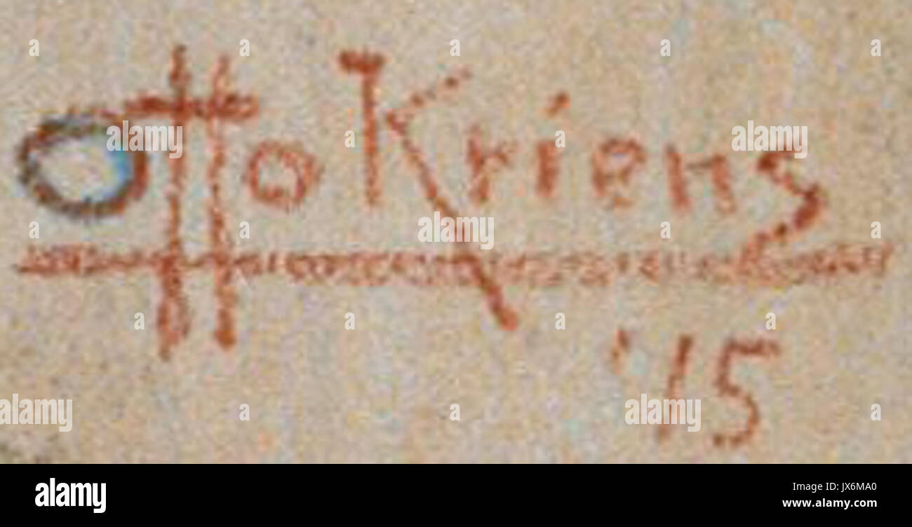 Firma di Otto Kriens Foto Stock