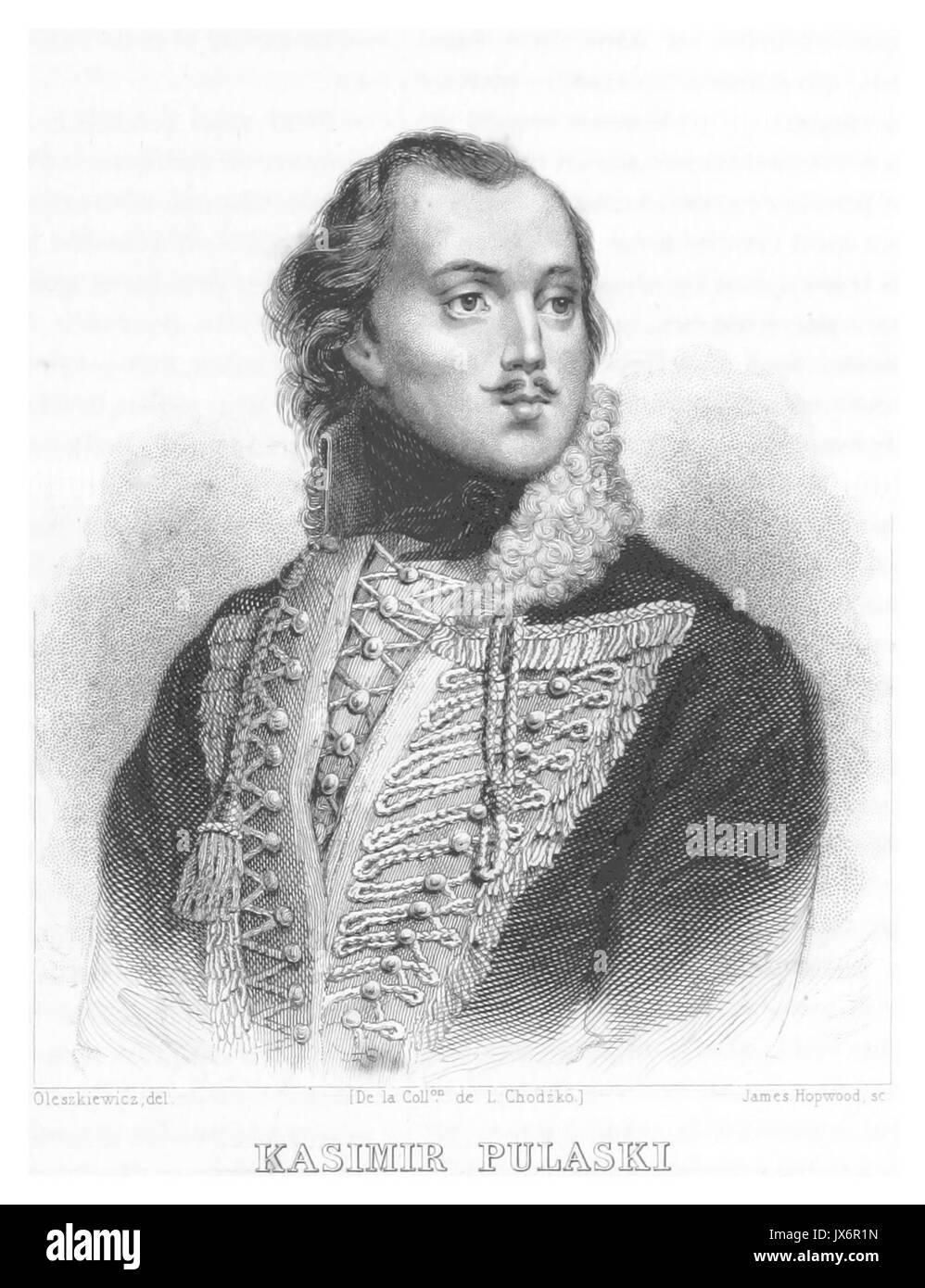 CHODZKO(1839) p189 KASIMIR PULASKI, CHEF DES CONFEDERES DE BAR Foto Stock
