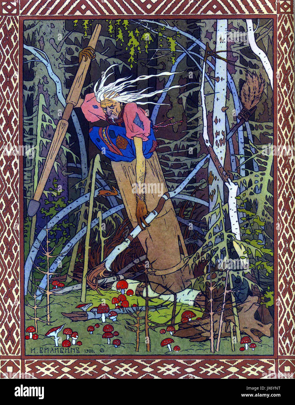 Bilibin Baba Yaga Foto Stock