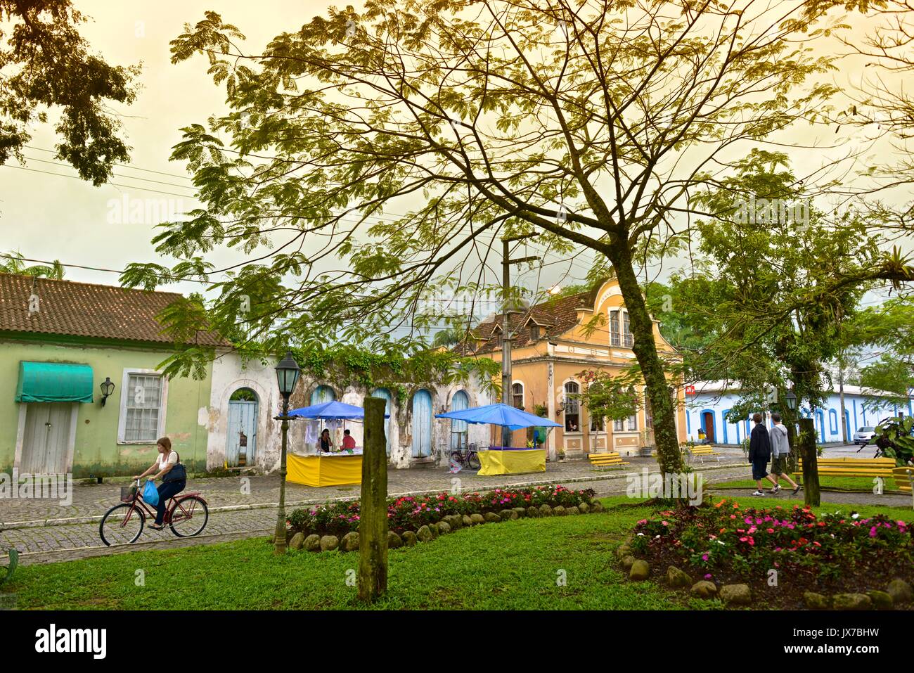 La città storica di Morretes, sulla costa dello stato brasiliano di Paranà. Foto Stock