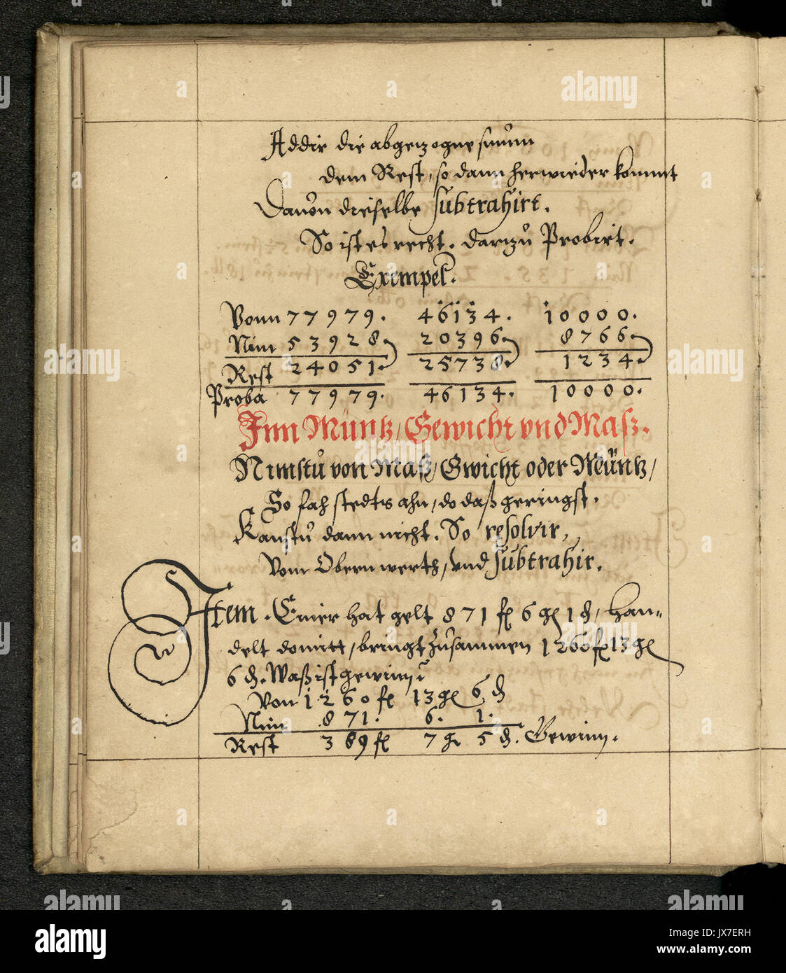 Rechenbuch Reinhard 027 Foto Stock