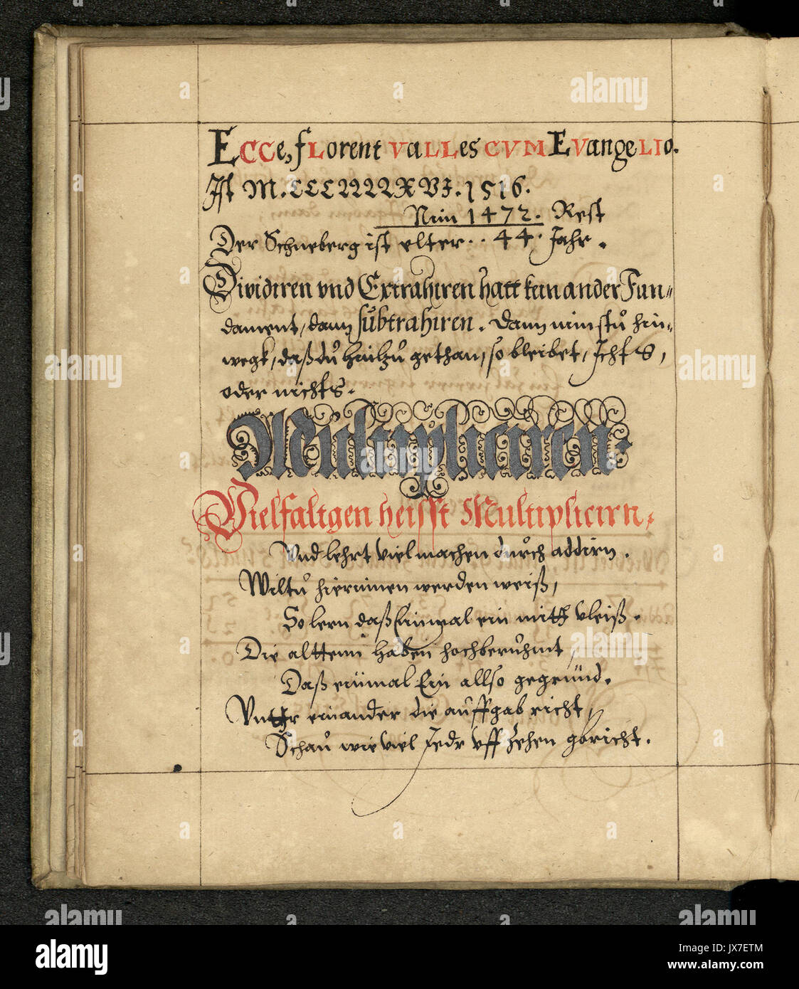 Rechenbuch Reinhard 029 Foto Stock