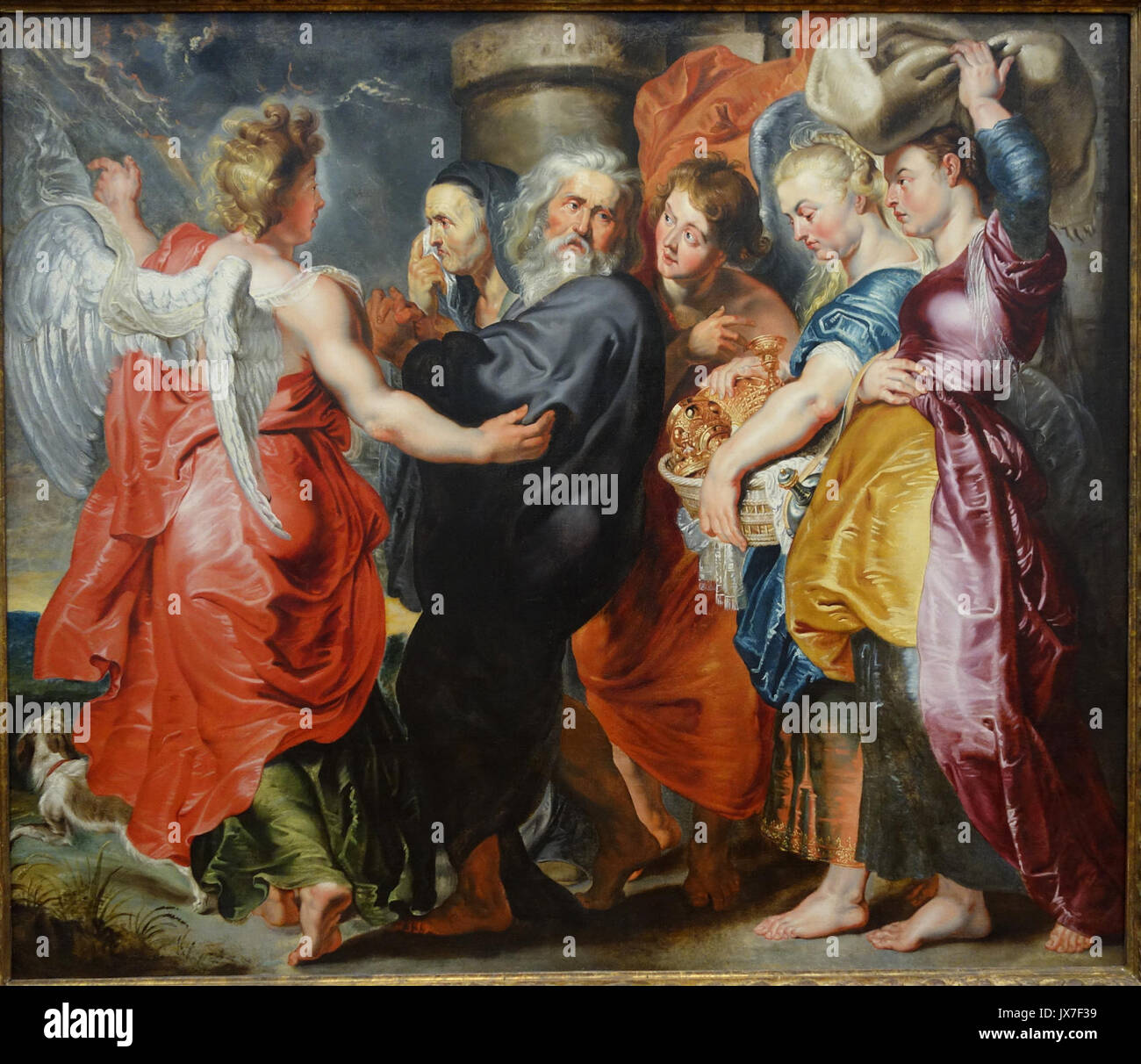 Il volo della LOT e la sua famiglia dal Sodoma (dopo Rubens), attribuito a Jacob Jordaens, c 1618 1620, olio su tela Il Museo Nazionale di Arte Occidentale di Tokyo DSC08169 Foto Stock