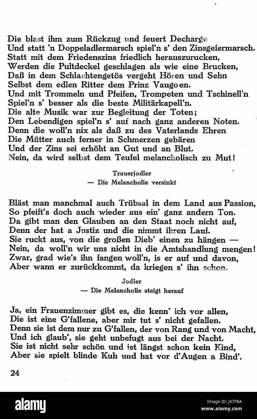 De Worte in Versen VIII (Kraus) 22 Foto Stock