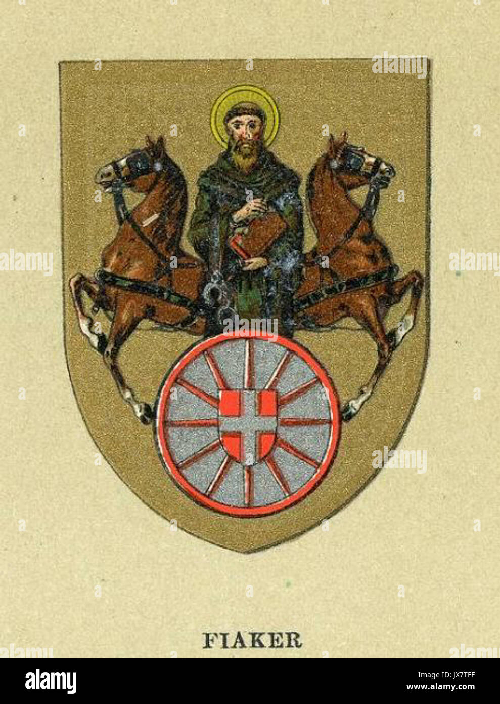 Wiener Fiaker Gewerbewappen Foto Stock