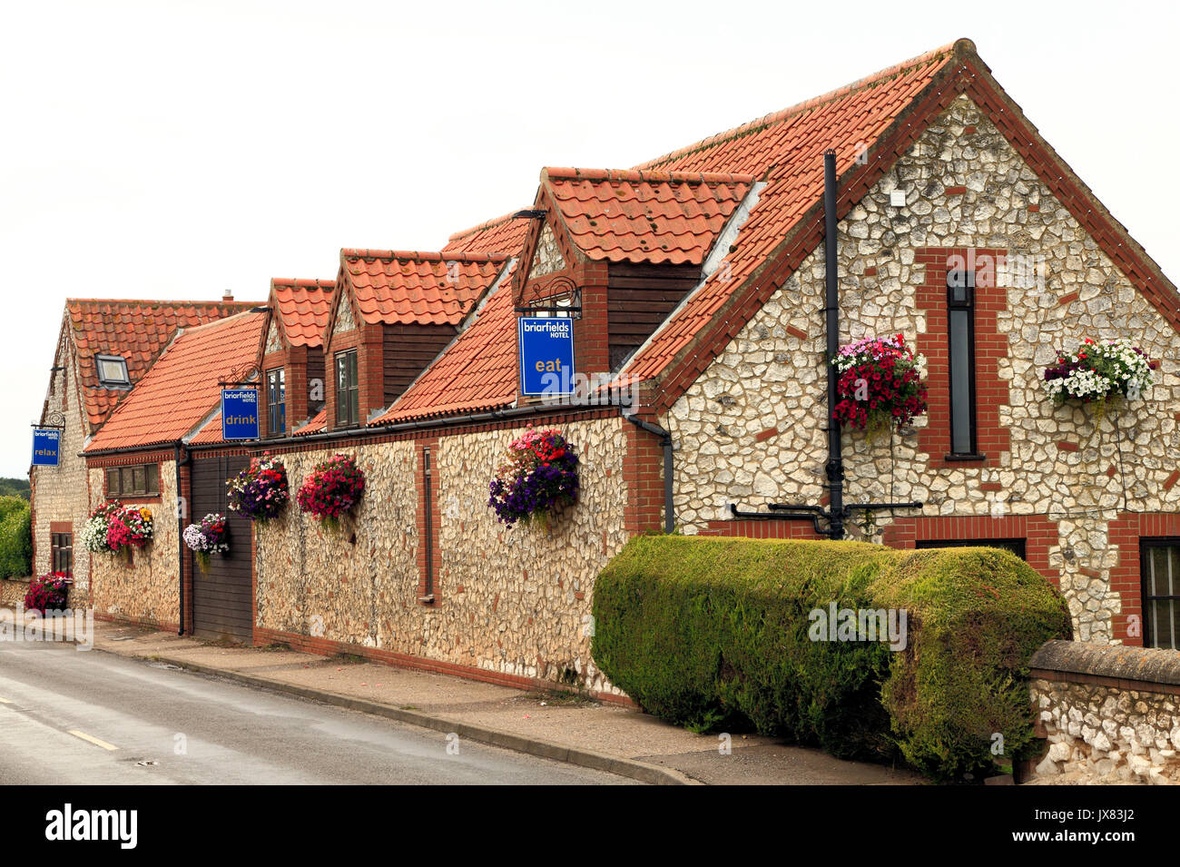 Briarfields Hotel, Titchwell, Norfolk, Inghilterra, Regno Unito, paese di lingua inglese alberghi, costiere Foto Stock