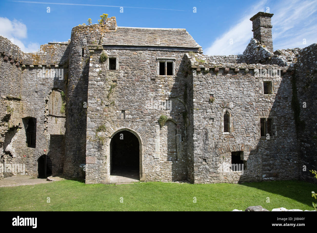 Il castello di Weobley viene fortificata del XIV secolo Manor House sulla costa settentrionale della Penisola di Gower costruita dal De La Bere famiglia Foto Stock