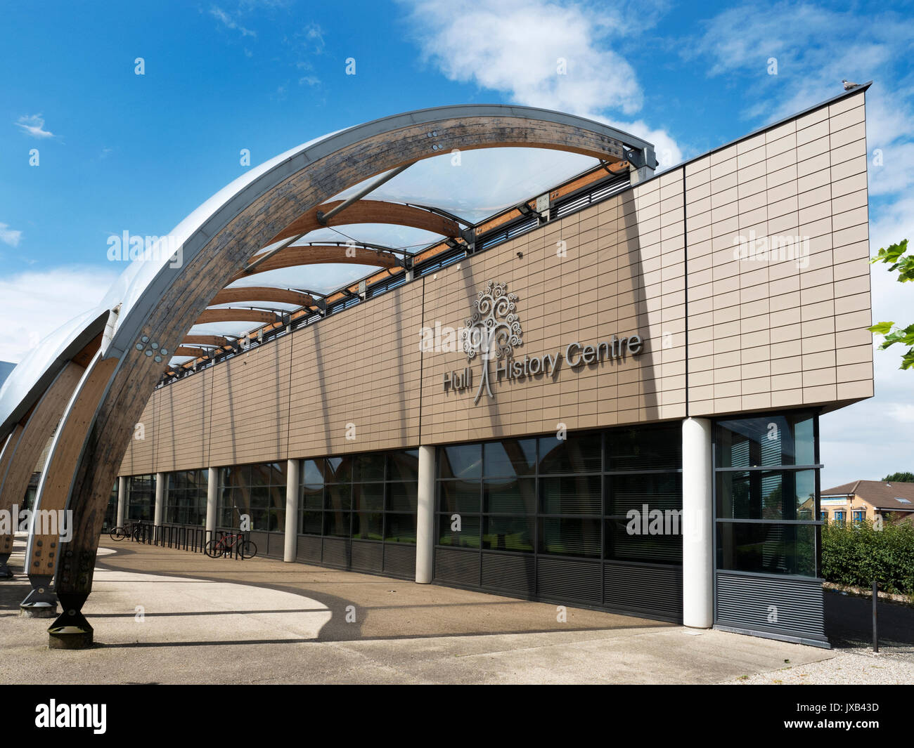 Scafo centro storia Archivio e Biblioteca sul culto Street a Hull in Inghilterra dello Yorkshire Foto Stock