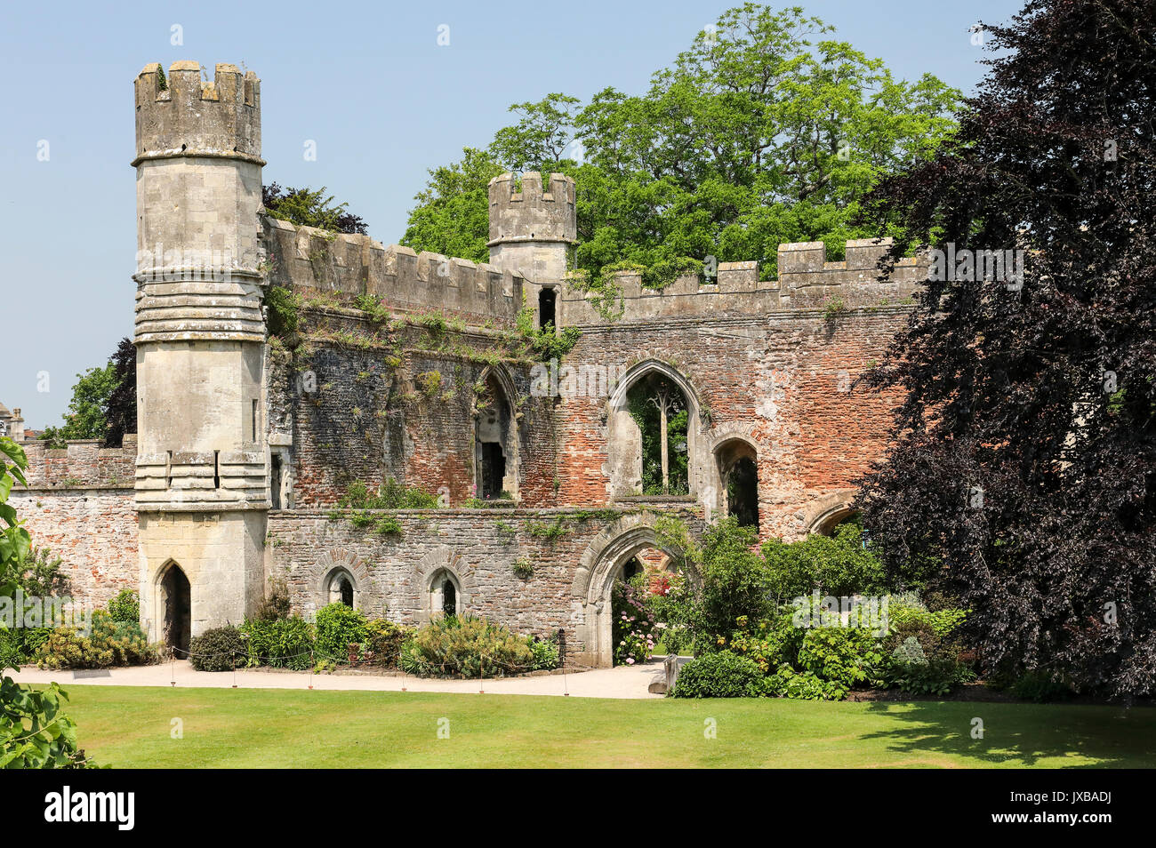 Il Palazzo del Vescovo, pozzi, Somerset, Inghilterra Foto Stock