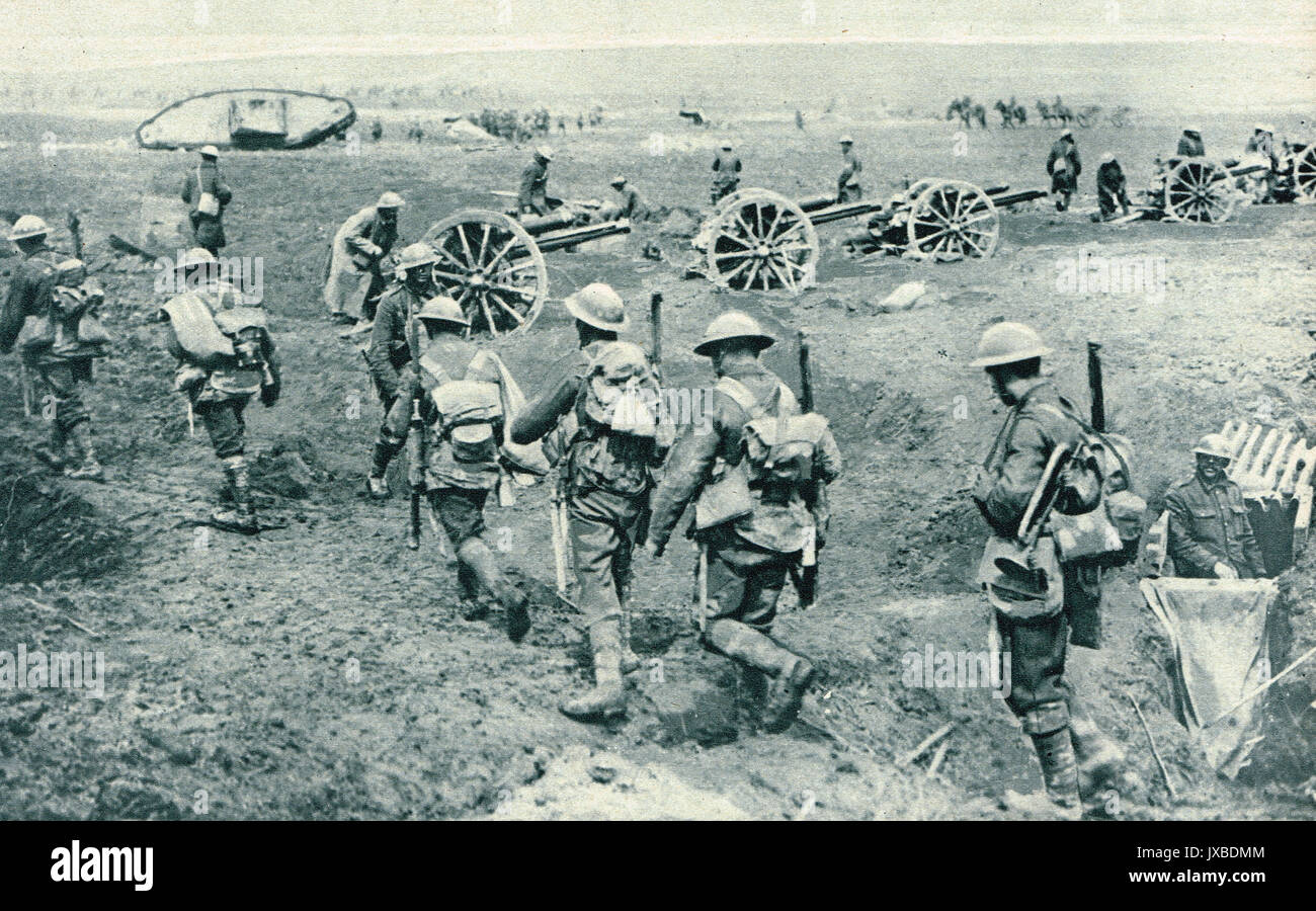 Angolo di campo di battaglia nei pressi di Arras, WW1 Foto Stock