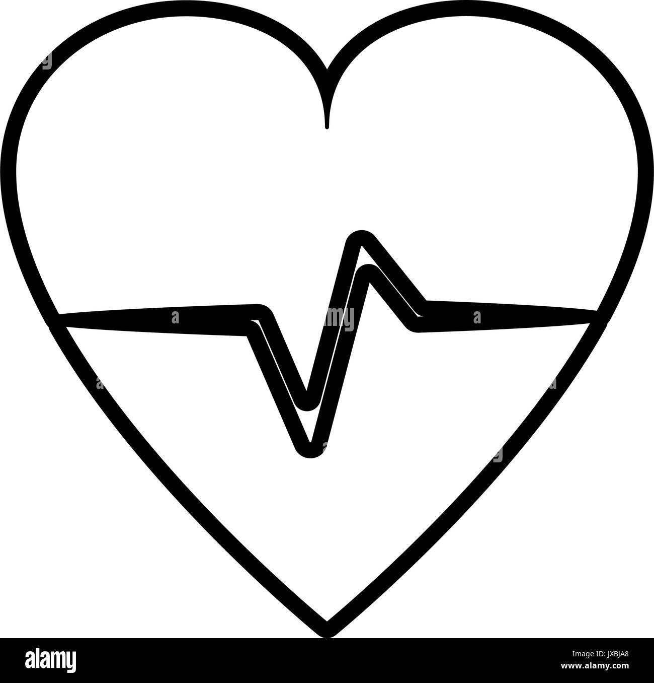 Heartbeat illustrazione vettoriale Illustrazione Vettoriale