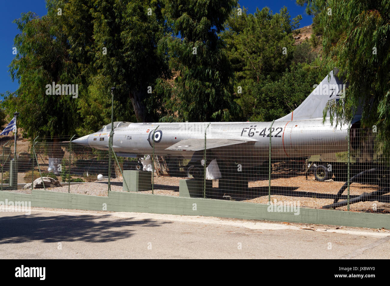 Lockhead F-104 Starfighter G, la Galleria Museo della Guerra, Merikia, Lakki Leros Island, isole Dodecanesi, Grecia. Foto Stock