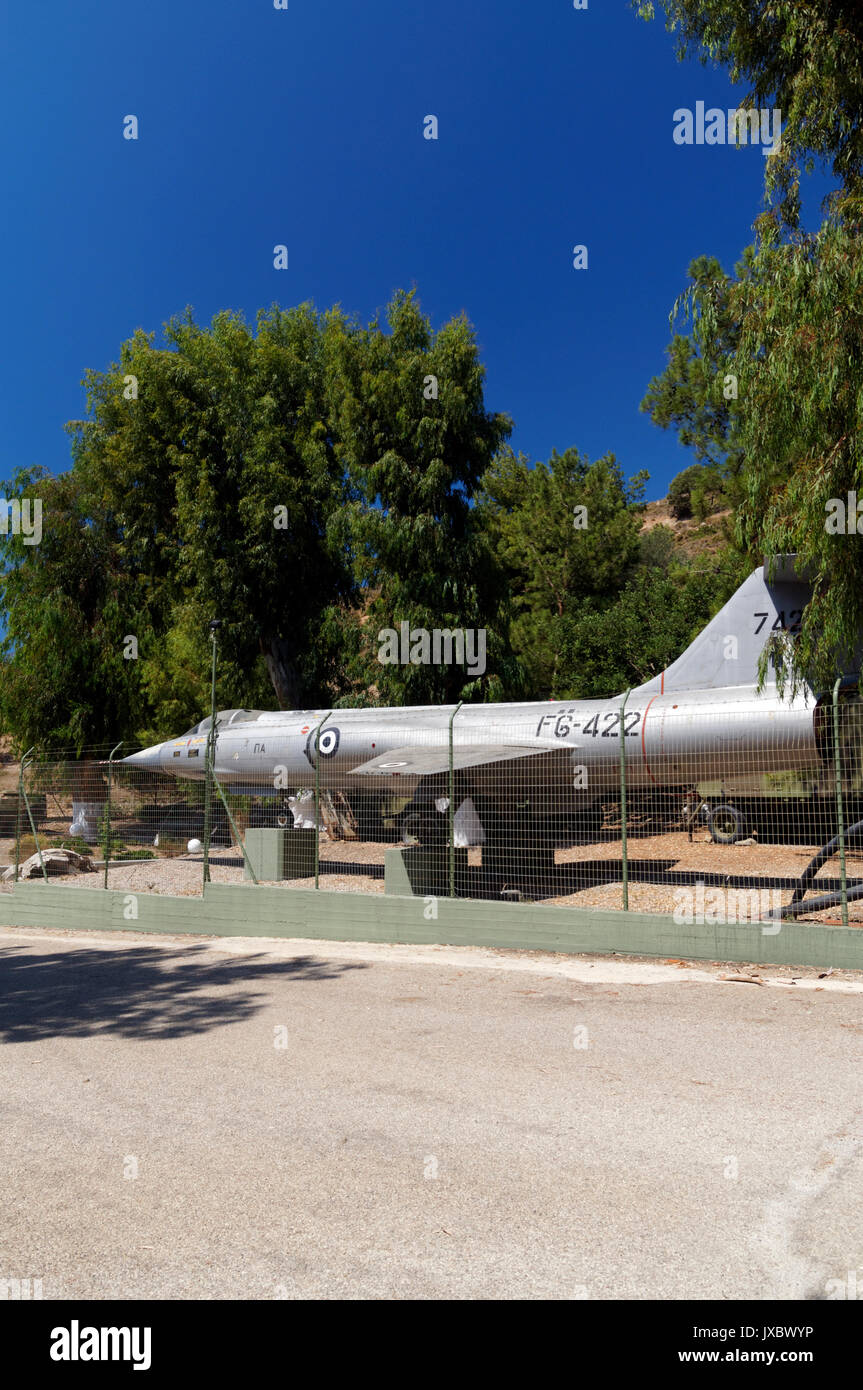 Lockhead F-104 Starfighter G, la Galleria Museo della Guerra, Merikia, Lakki Leros Island, isole Dodecanesi, Grecia. Foto Stock