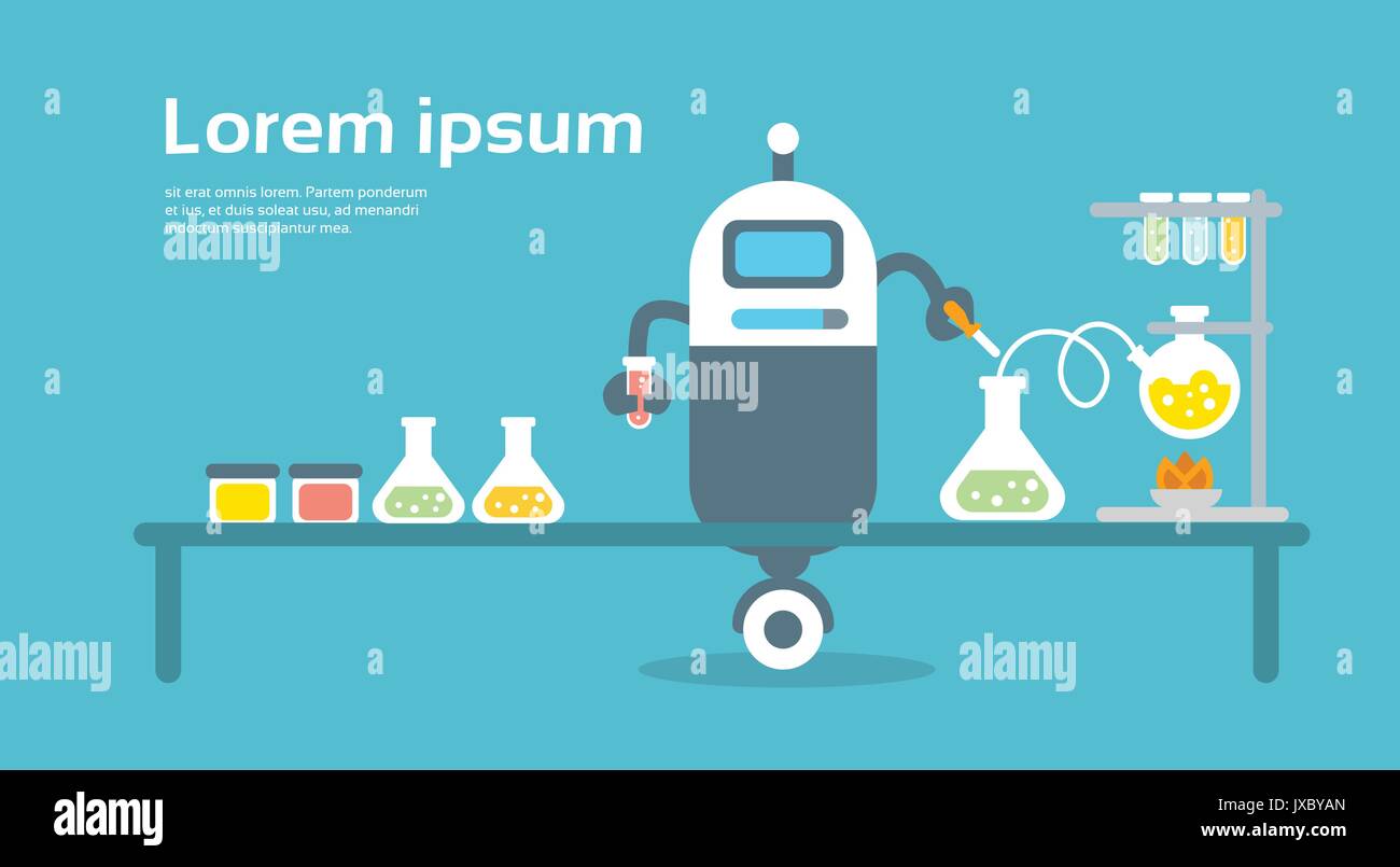 Moderno scienziato Robot Intelligenza Artificiale il concetto di tecnologia Illustrazione Vettoriale