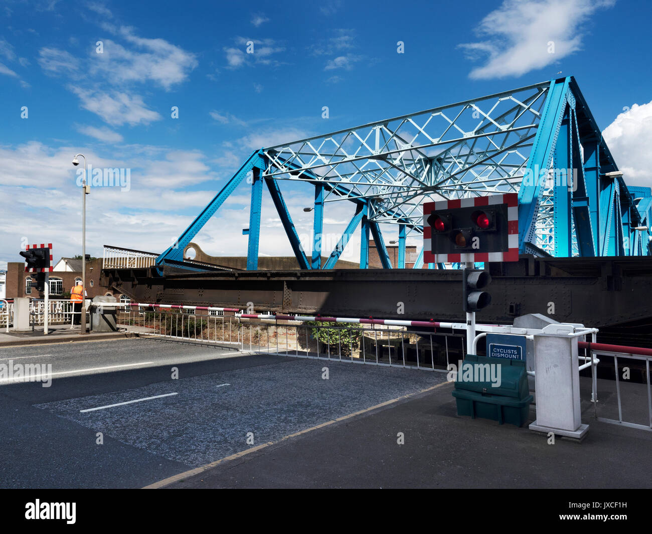 Ponte nord a piedi ponte a bastculo sul fiume Hull costruito 1928-31 in funzione in Hull Yorkshire Inghilterra Foto Stock