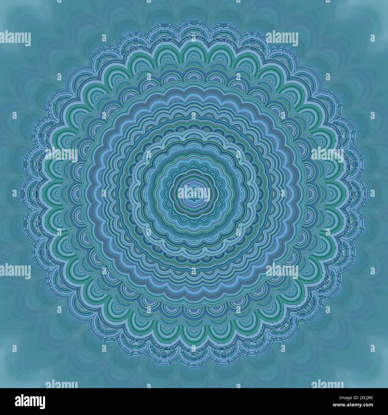 Abstract mandala ornamento di sfondo - round vettore simmetrico design pattern Illustrazione Vettoriale