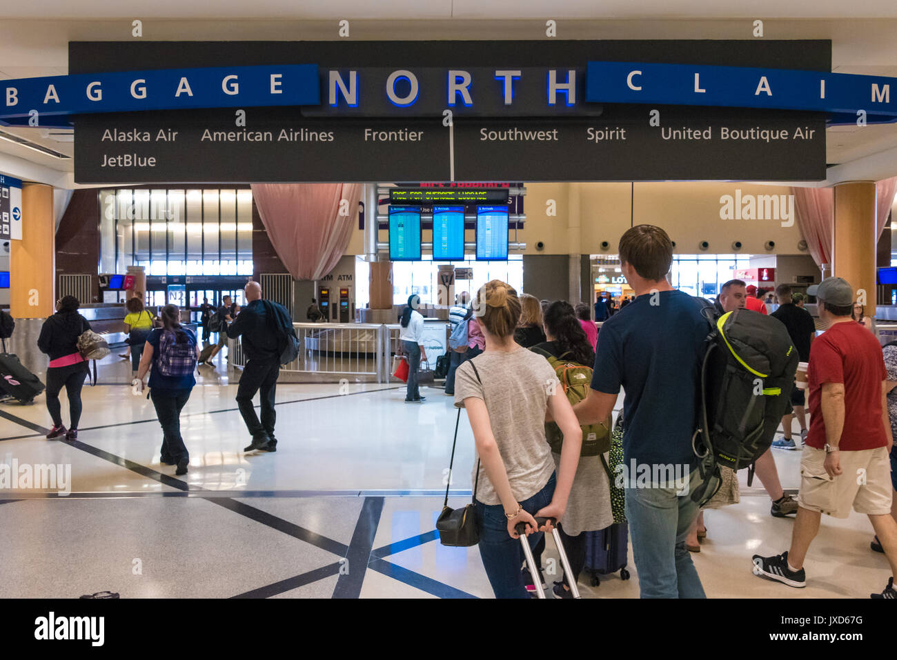 Terminal Nord reclamo bagagli all'Aeroporto Internazionale Hartsfield-Jackson di Atlanta, il mondo aeroporto più trafficato, in Atlanta, Georgia, Stati Uniti d'America. Foto Stock