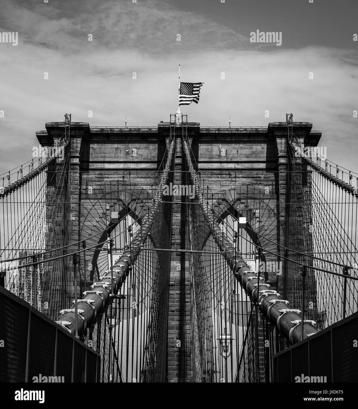 Ponte di Brooklyn, New York City, Stati Uniti d'America Foto Stock