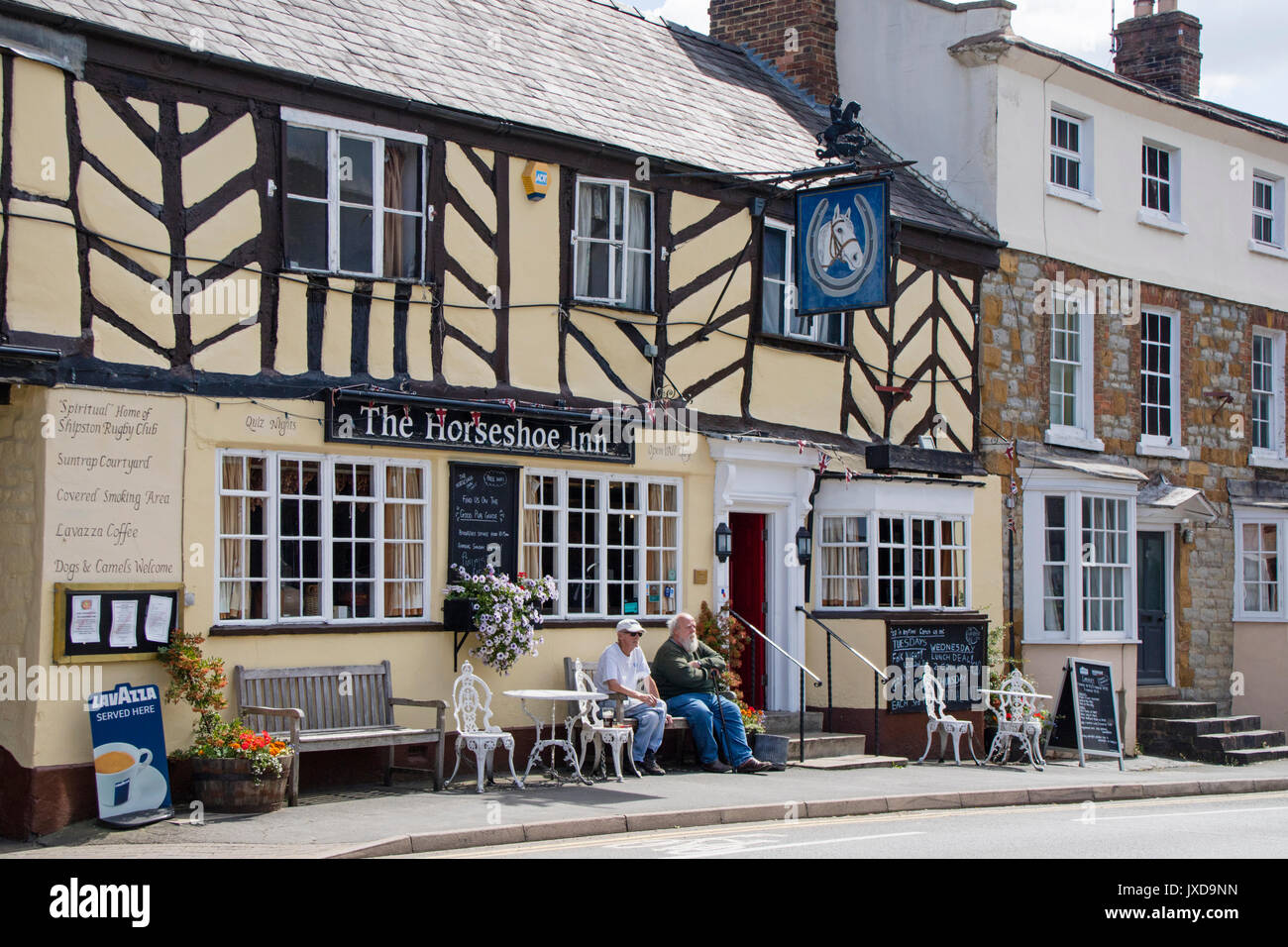 L'Horseshoe Inn in Cotswold città mercato di Shipston on Stour, Warwickshire, Inghilterra, Regno Unito Foto Stock