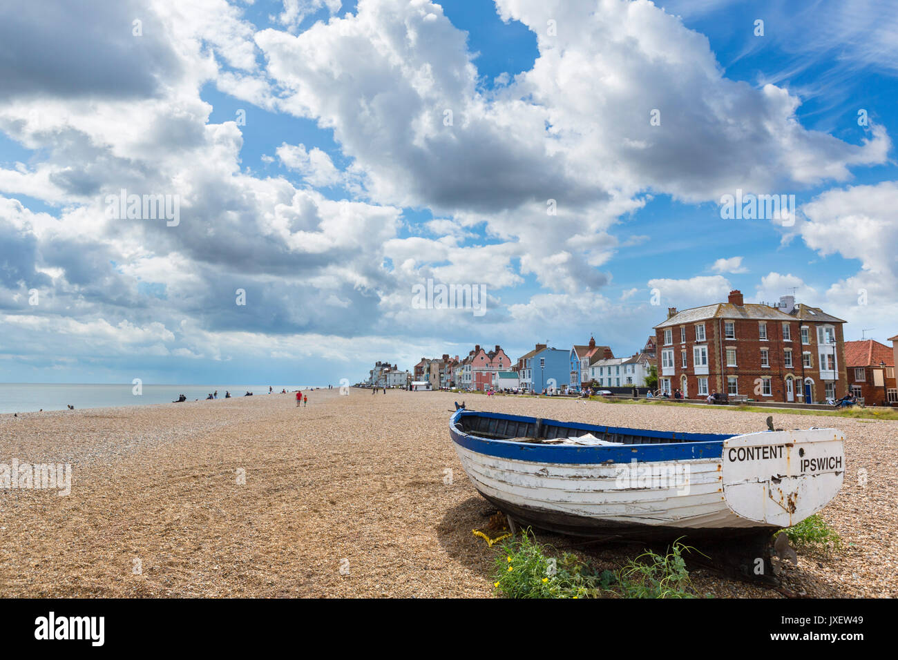 Spiaggia di Aldeburgh, Suffolk, Inghilterra, Regno Unito Foto Stock