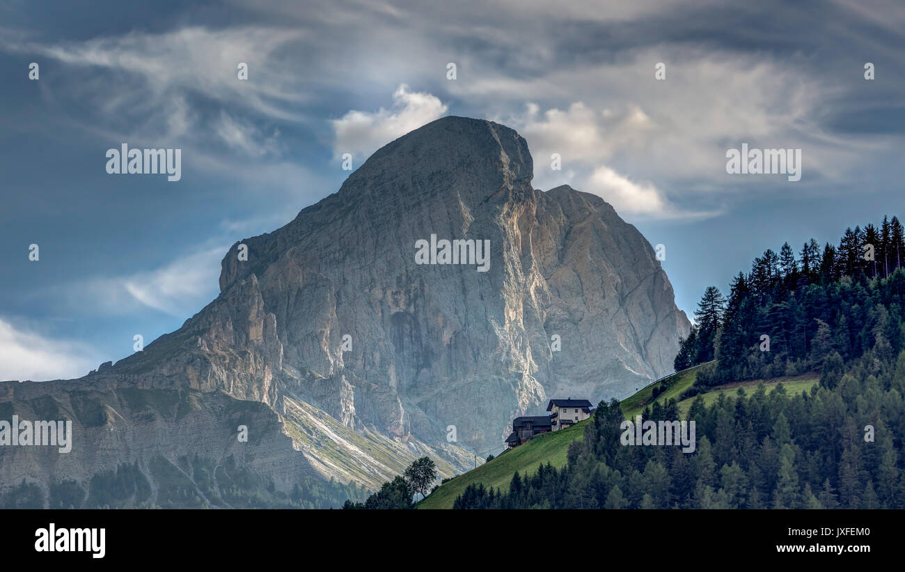 Sass de Putia Val Badia Sudtirol, Italia. Foto Stock