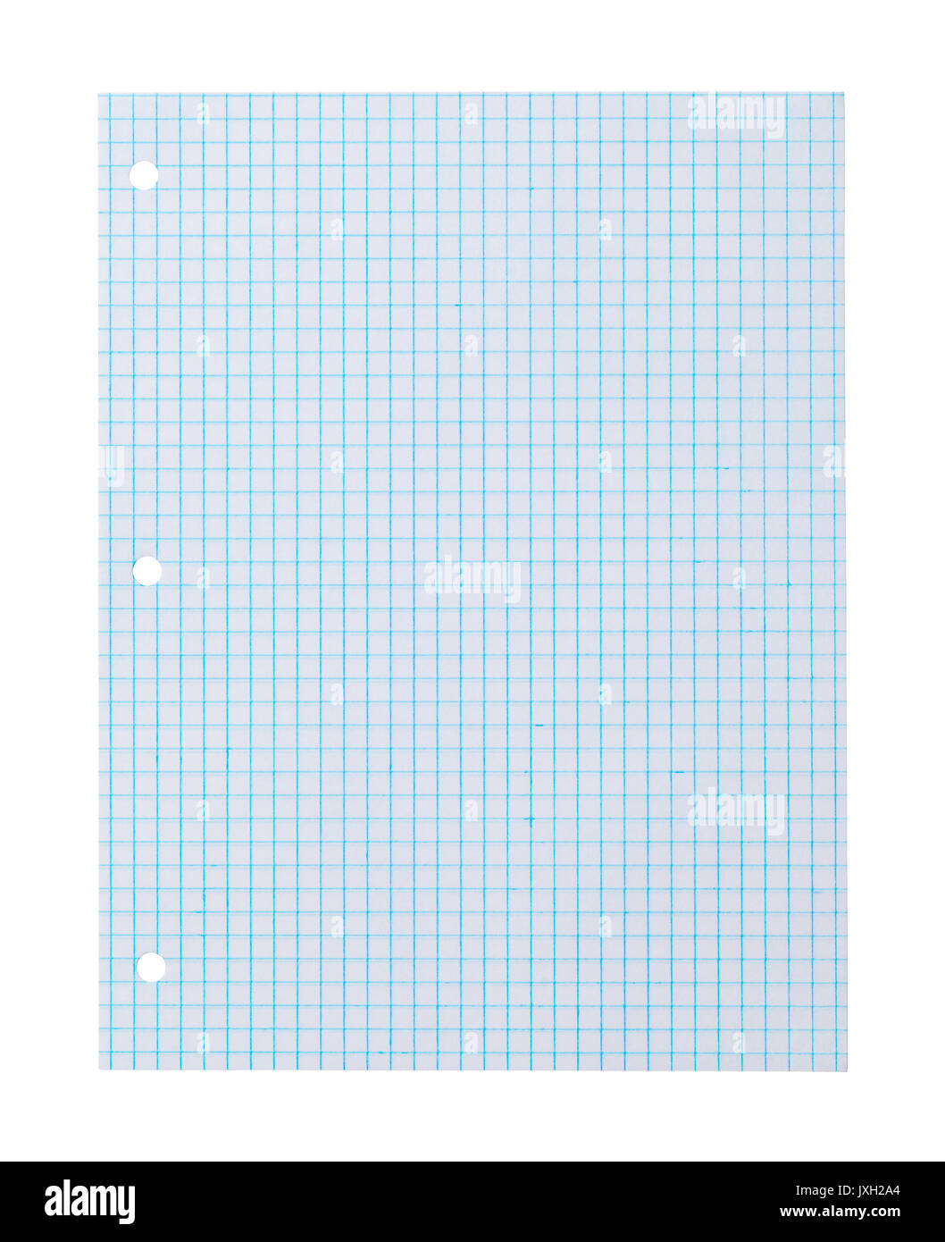 Il grafico blu carta isolato su sfondo bianco. Foto Stock