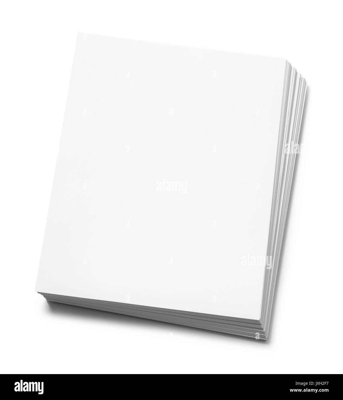 Pila della carta copia isolati su sfondo bianco. Foto Stock