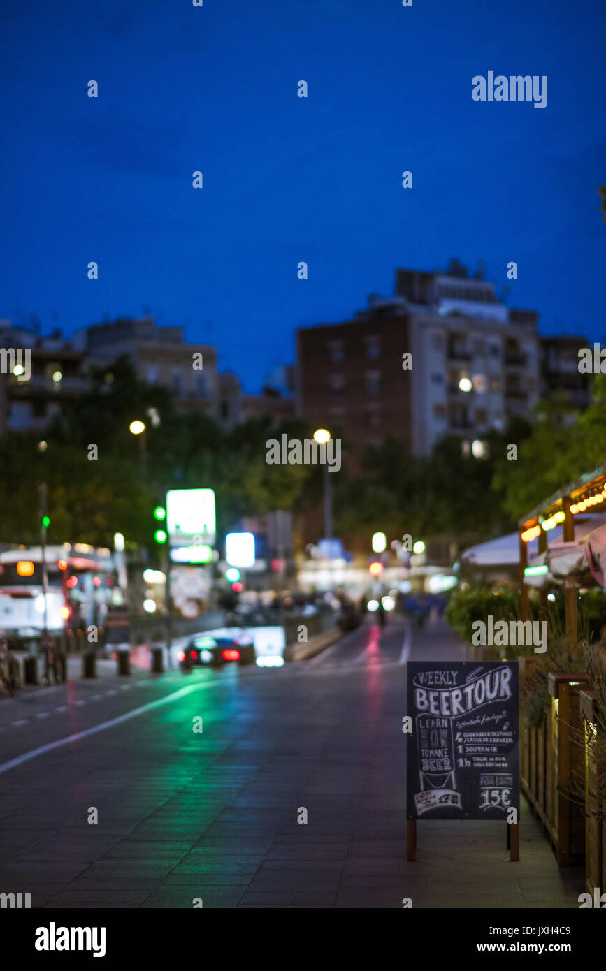 Notte di Barcellona Foto Stock