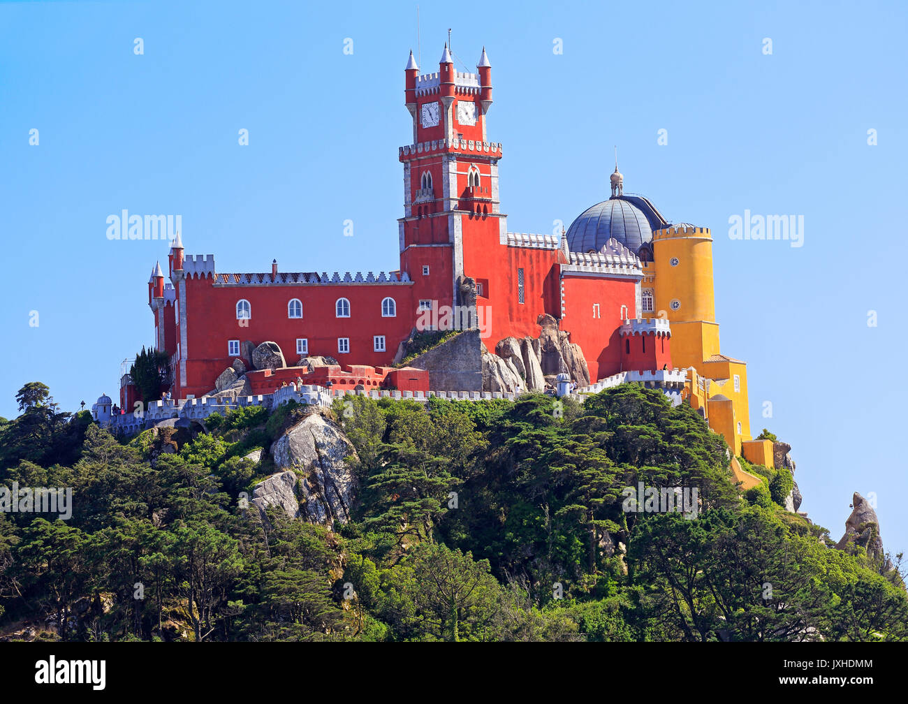 Pena il Palazzo Nazionale di Sintra, Portogallo Foto Stock