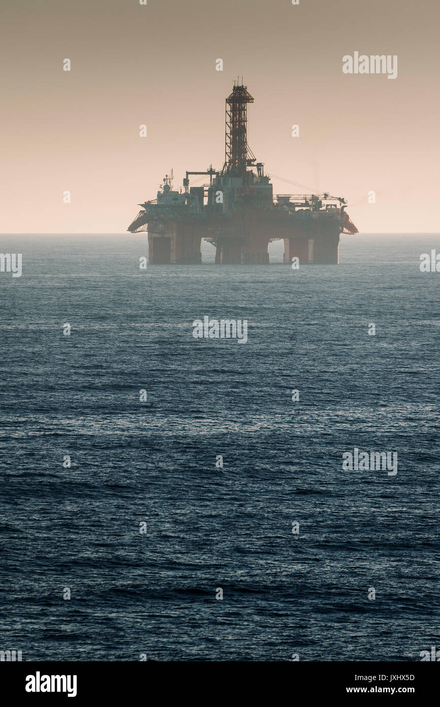 West Phoenix oil rig, l'estrazione di olio, Mare del Nord Foto Stock