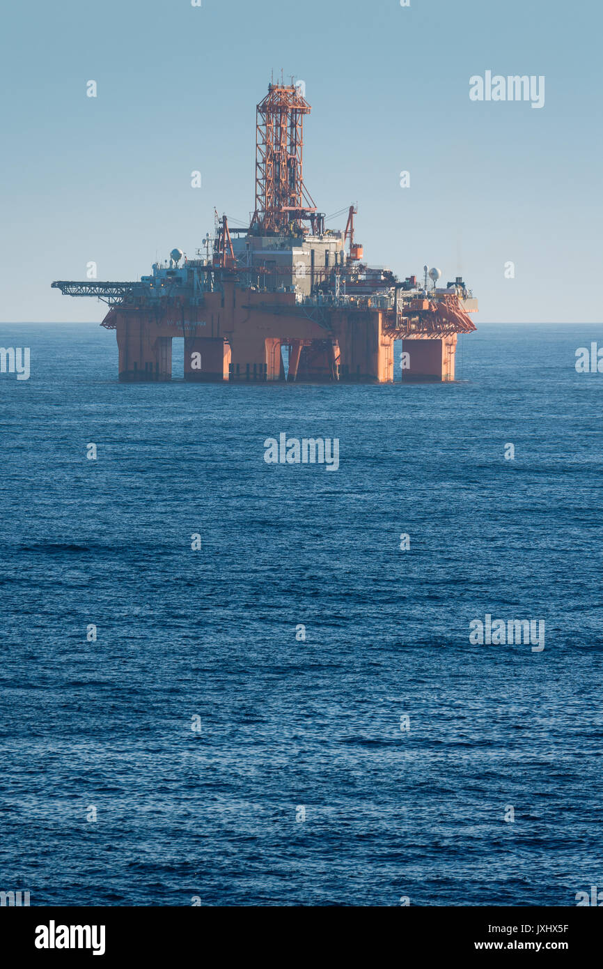 West Phoenix oil rig, l'estrazione di olio, Mare del Nord Foto Stock