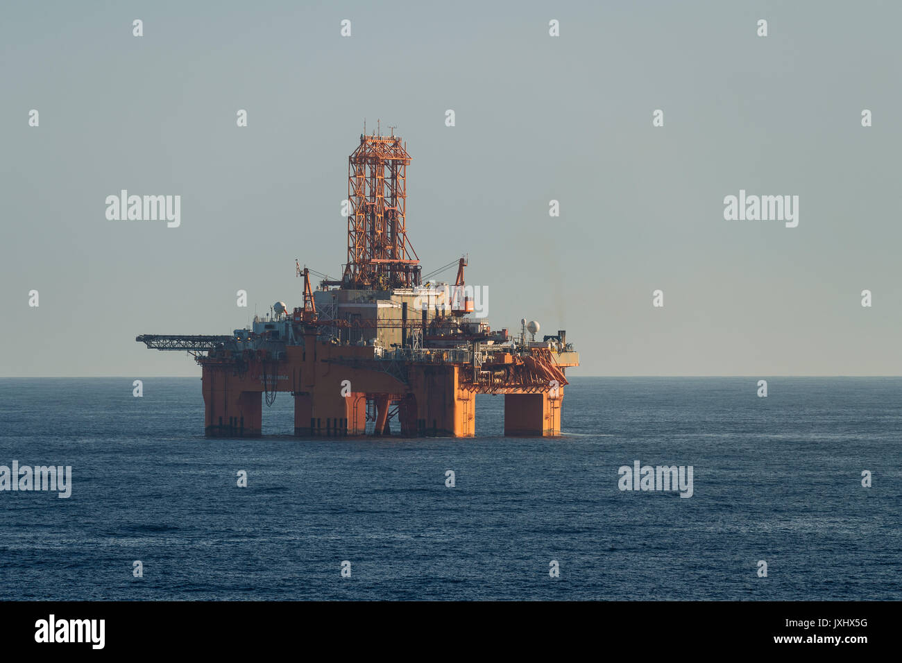 West Phoenix oil rig, l'estrazione di olio, Mare del Nord Foto Stock