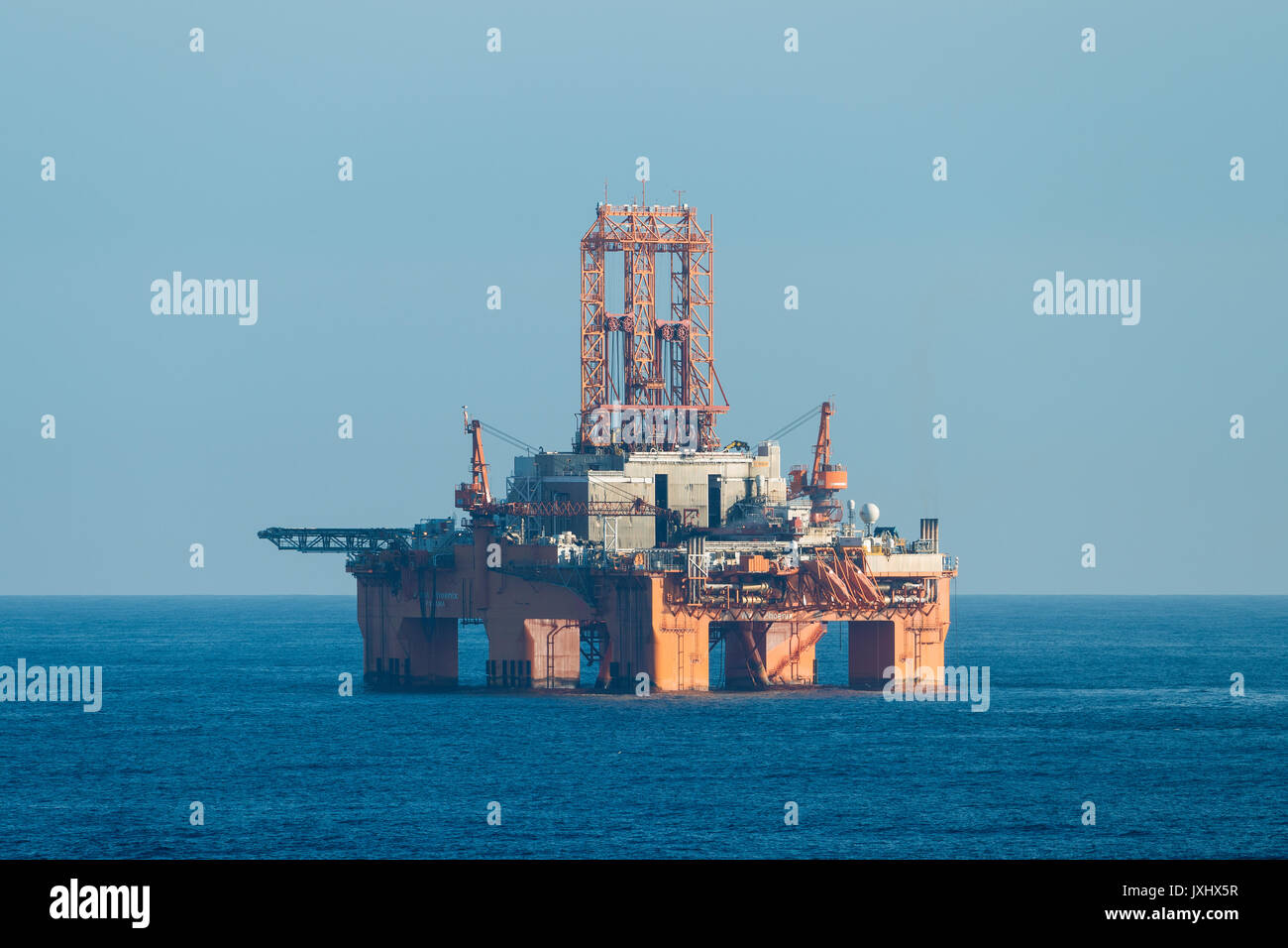 West Phoenix oil rig, l'estrazione di olio, Mare del Nord Foto Stock