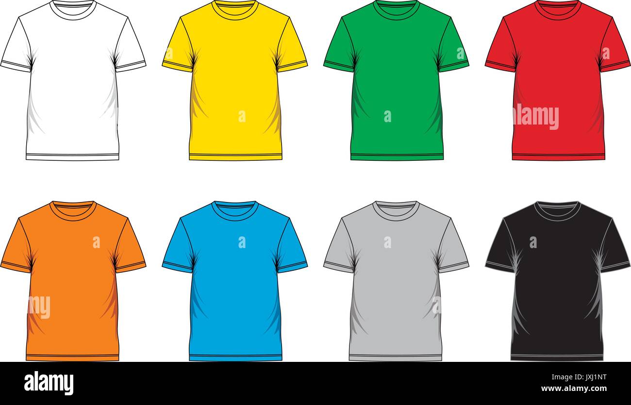 T-shirt modello vuoto Illustrazione Vettoriale