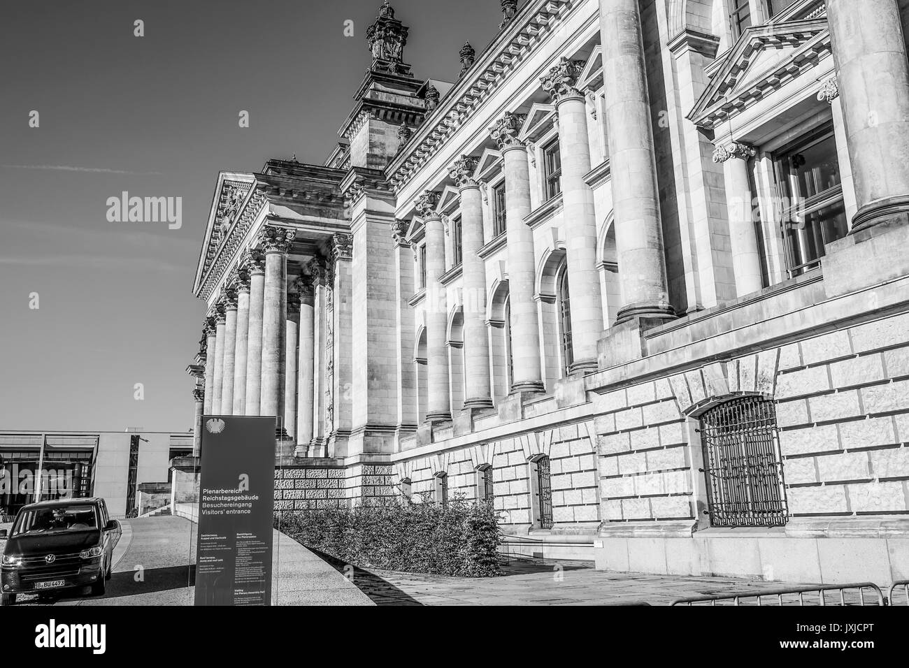 Governo federale Ufficio - il Bundestag tedesco Reichtagsgebaeude in Berlino - Berlino / Germania - 2 settembre 2016 Foto Stock