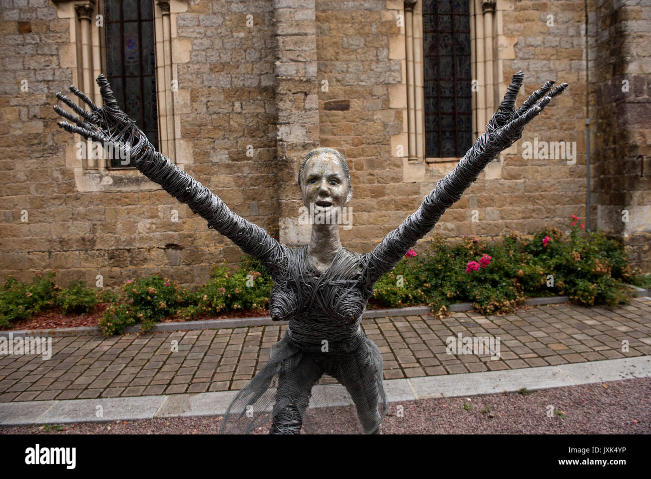 Clecy,Calvados,Normandia, Francia. Agosto 2017 Clecy una piccola cittadina in SUISSE NORMANDE (Swiss Normandia ) area della Normandia, Francia. Wikipeadia: Clécy è Foto Stock