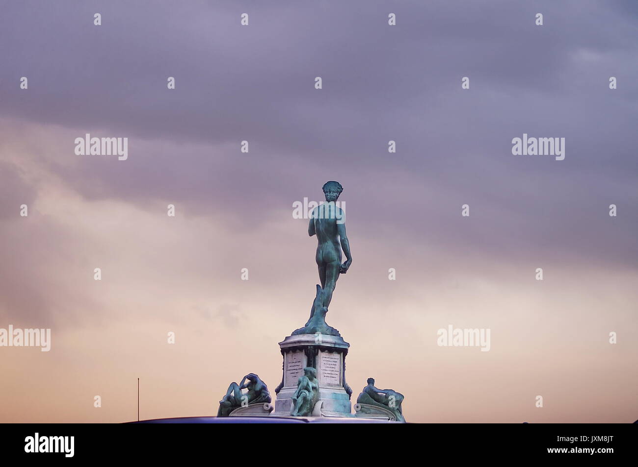 Statua del David a Piazzale Michelangelo, Firenze Foto Stock