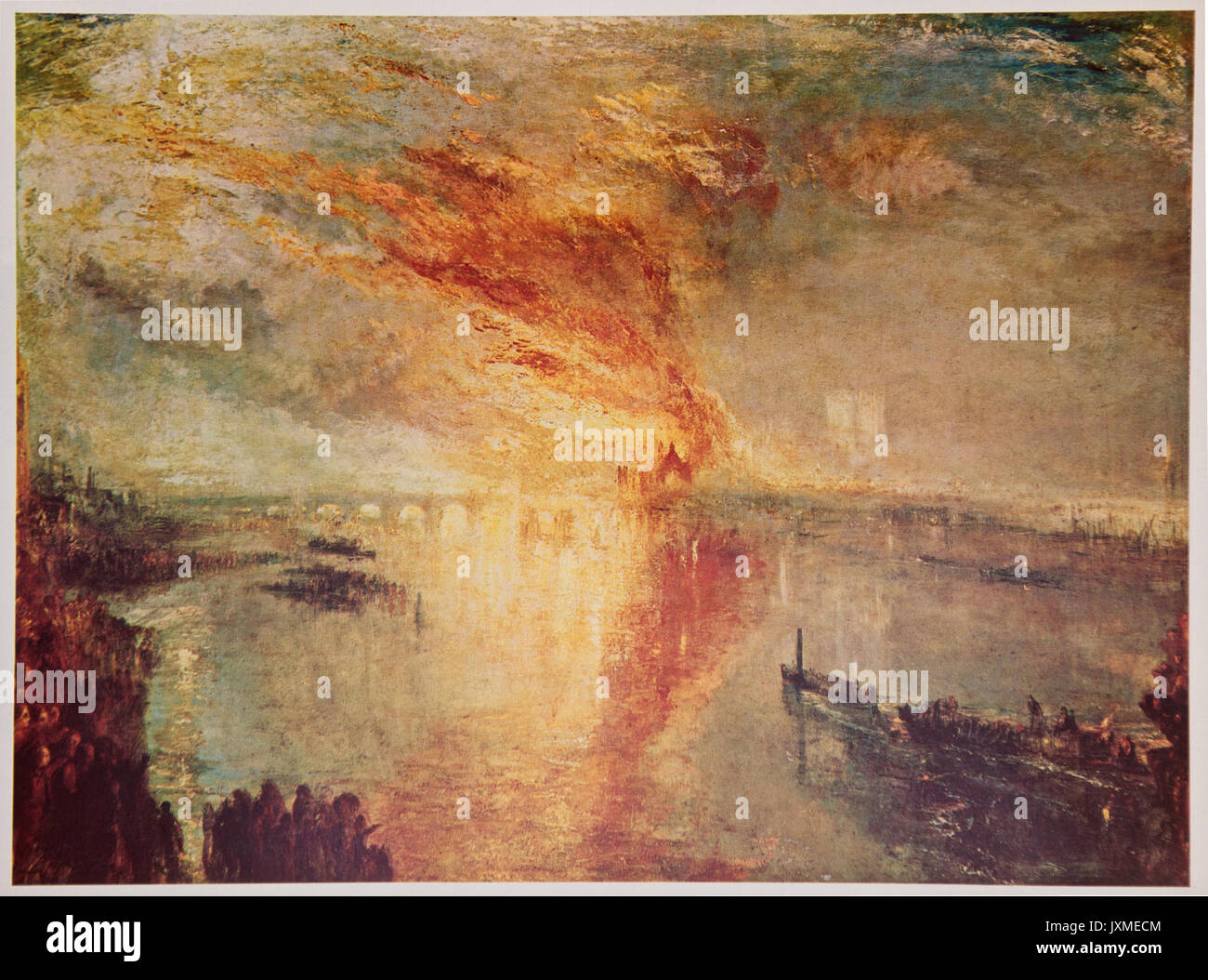 Joseph Turner (1775-1851). La bruciatura del case del Parlamento 1835. Foto Stock