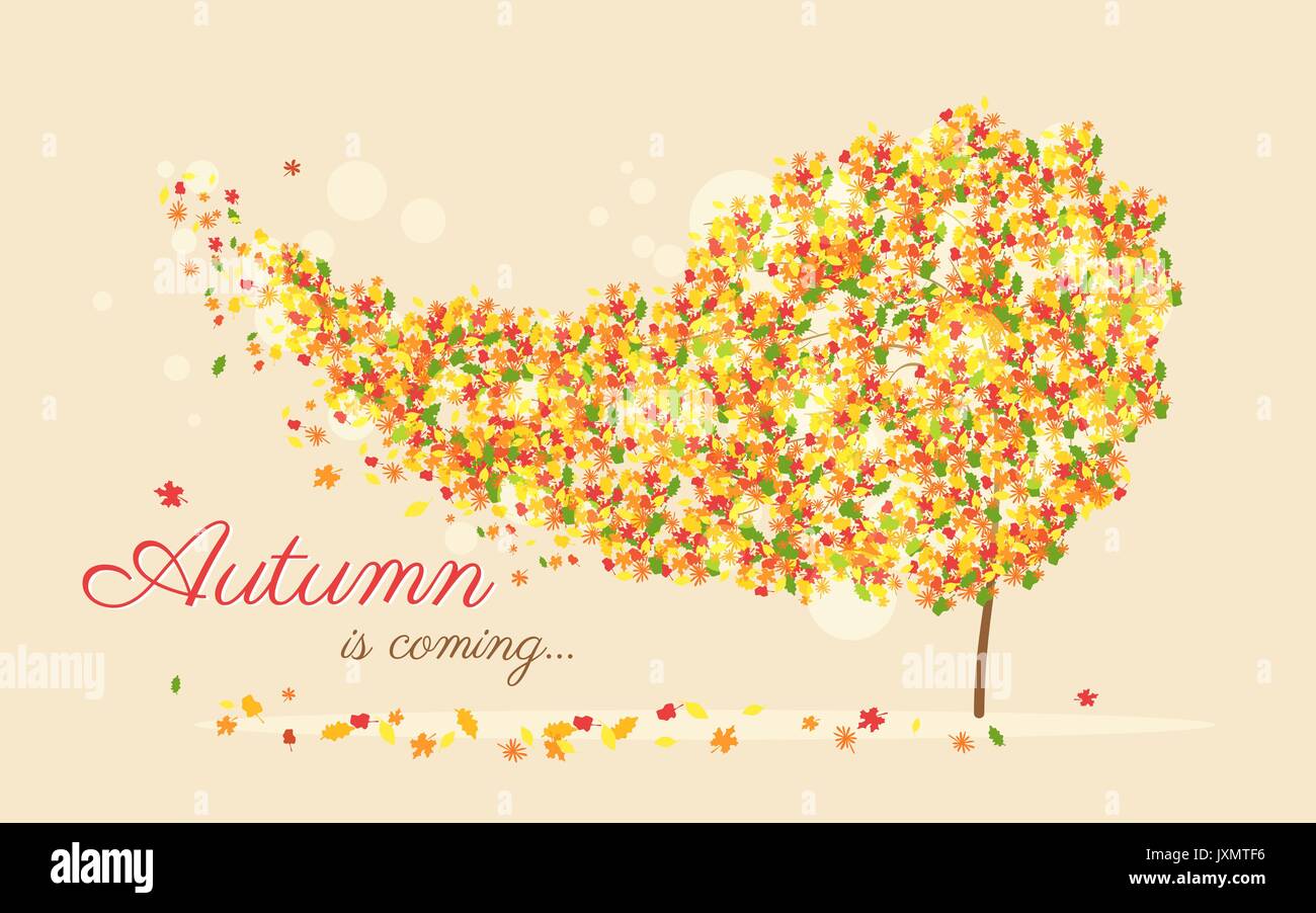 Sfondo autunnale Illustrazione Vettoriale