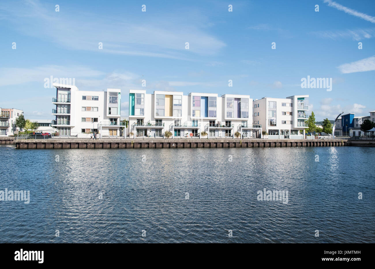 Portishead Marina - modern waterfront di sviluppo vicino a Bristol in Somerset Foto Stock