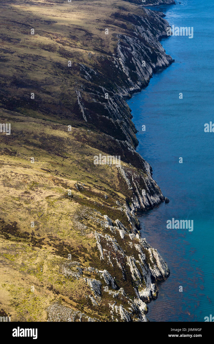 Vista aerea del West isola Falkland Port Stanley nelle isole Falkland, Sud America Foto Stock
