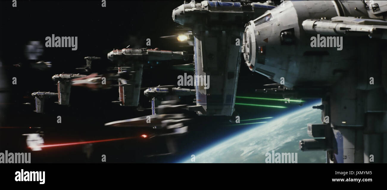 STAR WARS; gli ultimi Jedi 2017 Lucasfilm produzione con Daisy Ridley e Mark Hamill Foto Stock