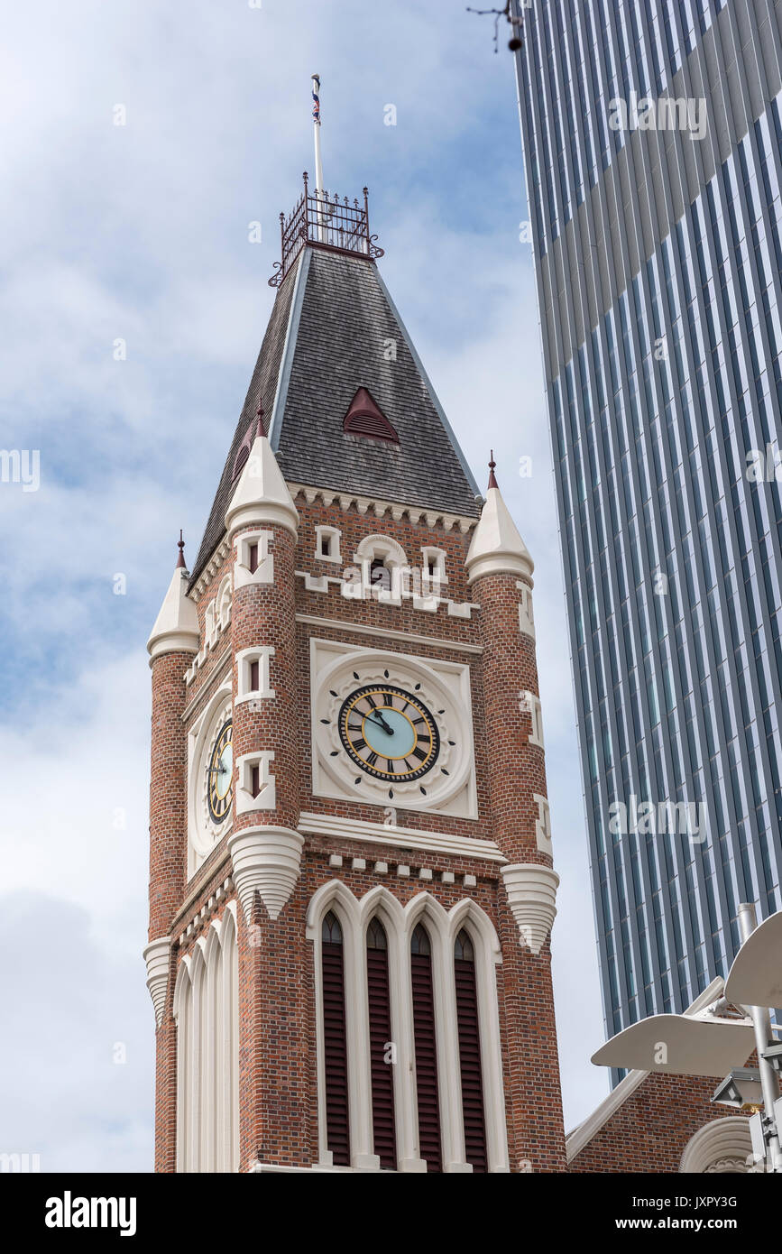 Municipio di clock tower, Perth, Western Australia Foto Stock