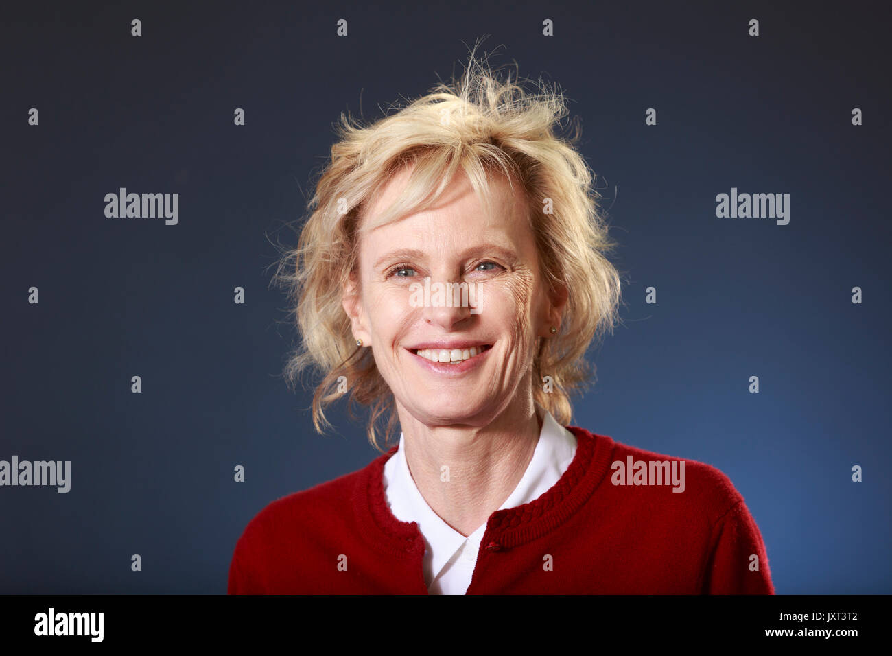 Edimburgo, Scozia 17 agosto. Giorno 6 Edinburgh International Book Festival. Nella foto: Siri Hustvedt American romanziere e saggista. Credito: pak@ Mera/Alamy Live News Foto Stock